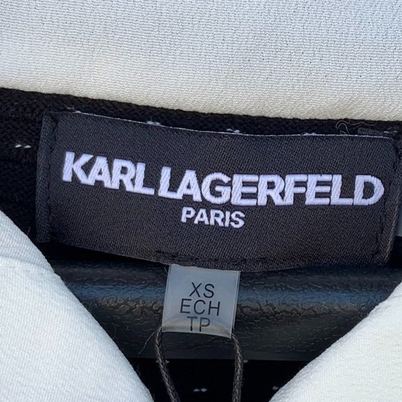 KARL LAGERFELD  DOTTED STRIPE SWEATER - Picture 5 of 5